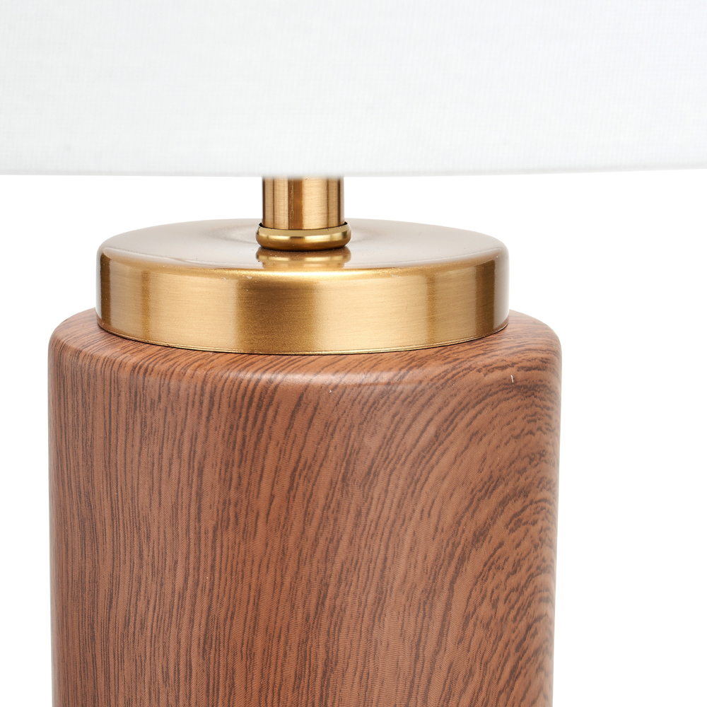 Pacific Lifestyle Carrara Wood Effect Ceramic Tall Table Lamp Image 3