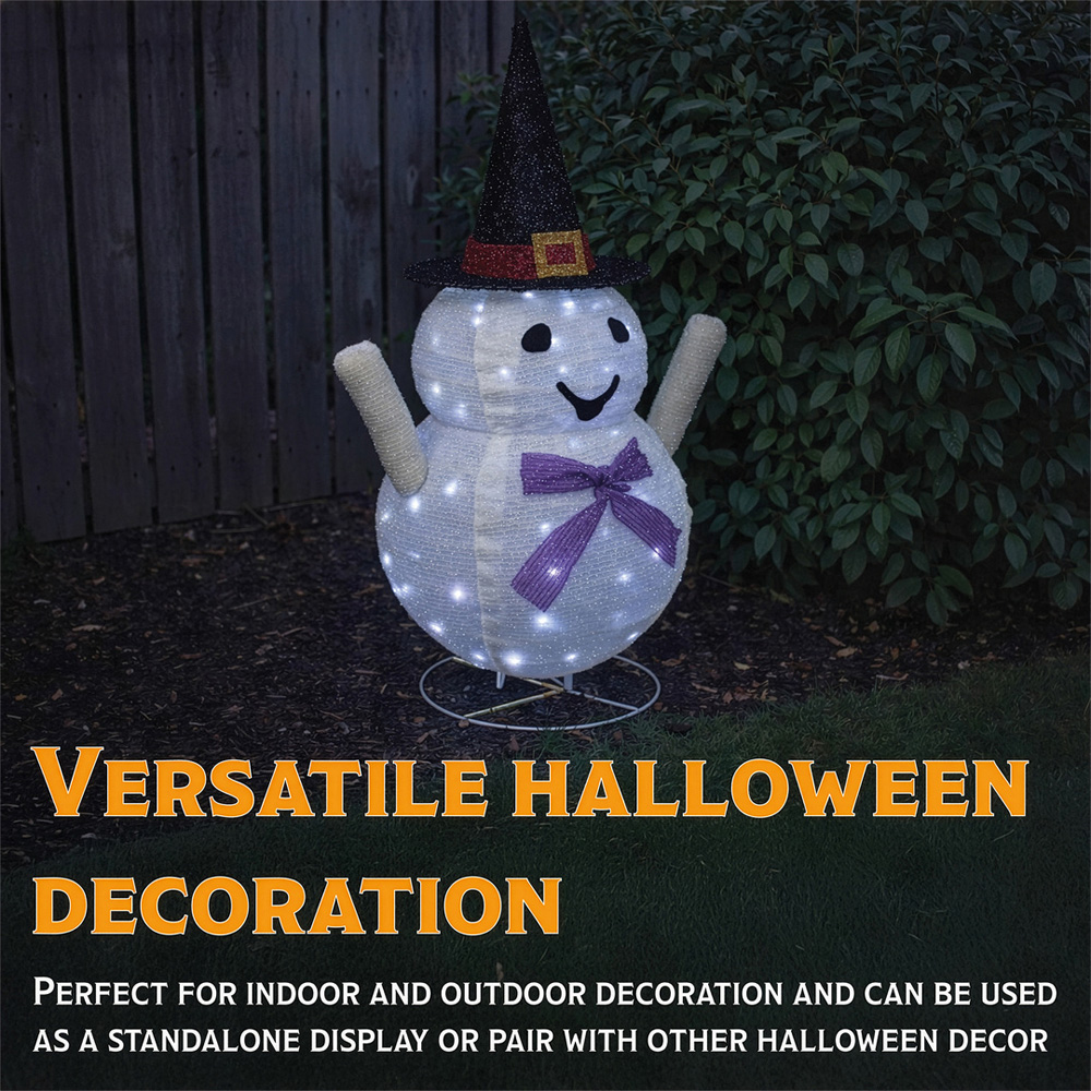 FXLab 40 Warm White LED Foldable Ghost Halloween Decoration 82cm Image 5