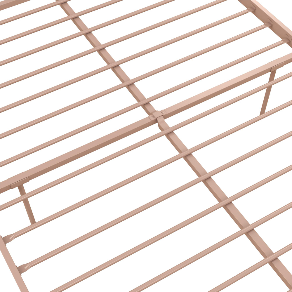 Dorel Giulia Double Pink Metal Bed Frame with Headboard Image 5