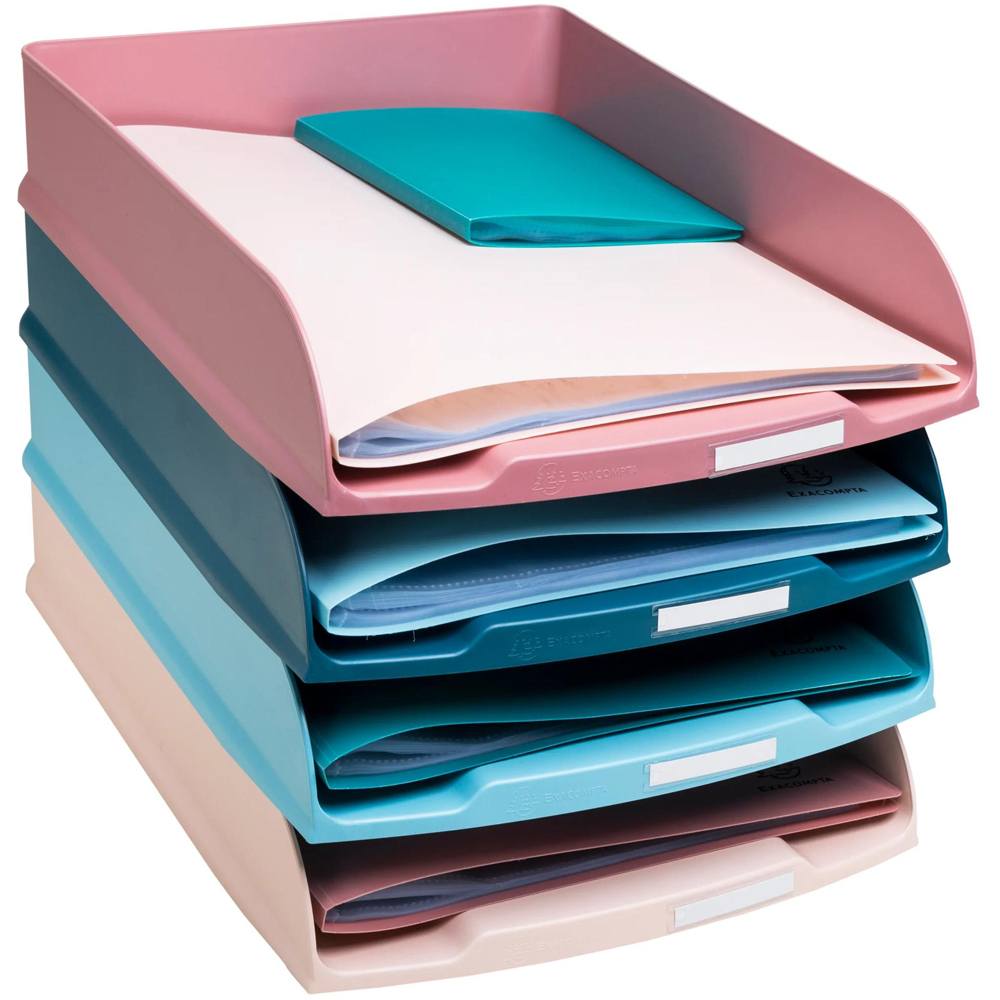 Exacompta Styli Skandi Multicolour Letter Tray 4 Pack Image 6