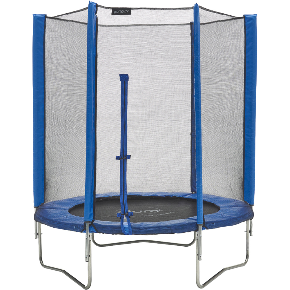 Plum Play Blue 6ft Springsafe Trampoline with Enclosure Image 1