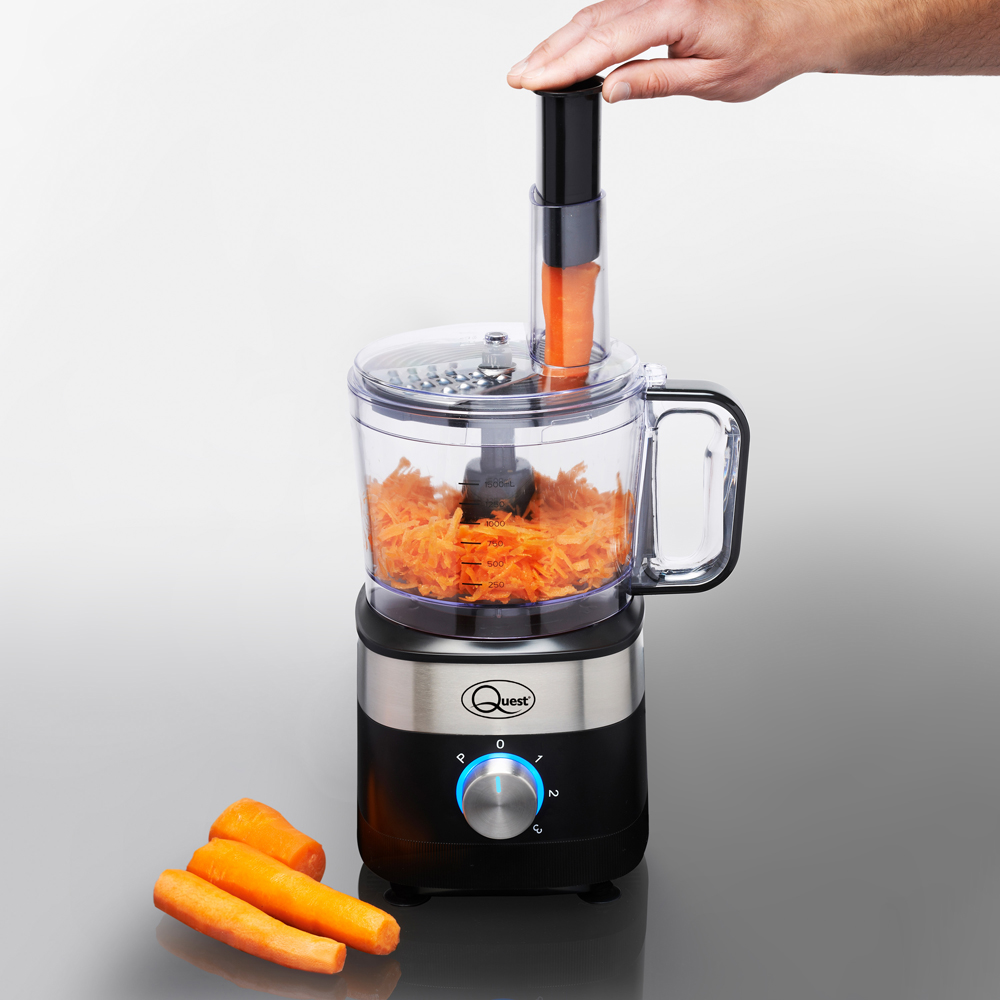 Quest 34800 Black and Silver Multifunctional Food Processor 600W Image 6