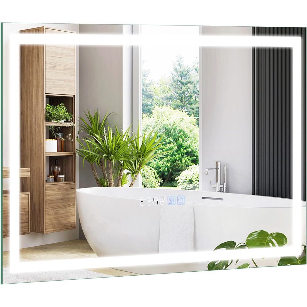 Costway 3 Colour LED Wall Mounted Rectangle Mirror Image 1