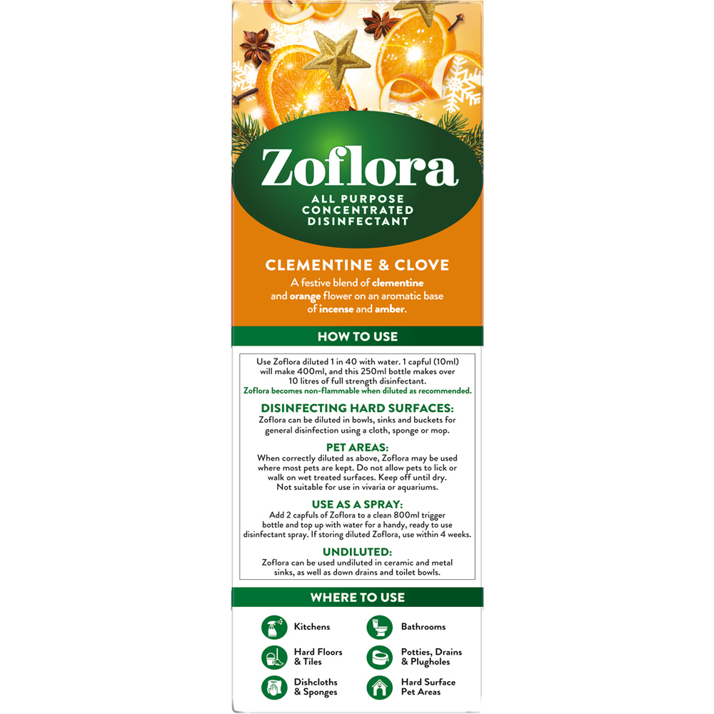 Zoflora All Purpose Concentrated Disinfectant Clementine and Clove Image 3