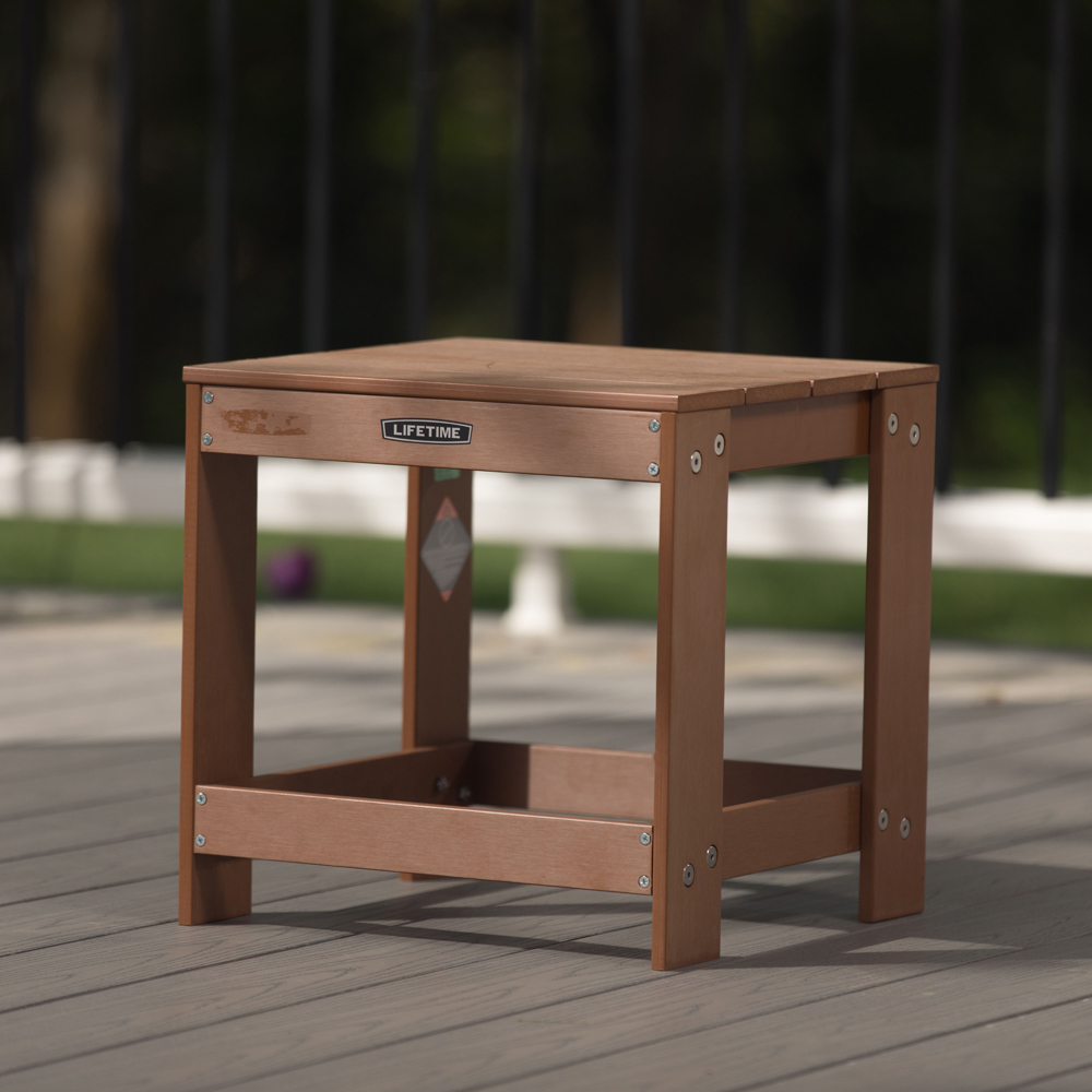Lifetime Products Adirondack Brown Table Image 6