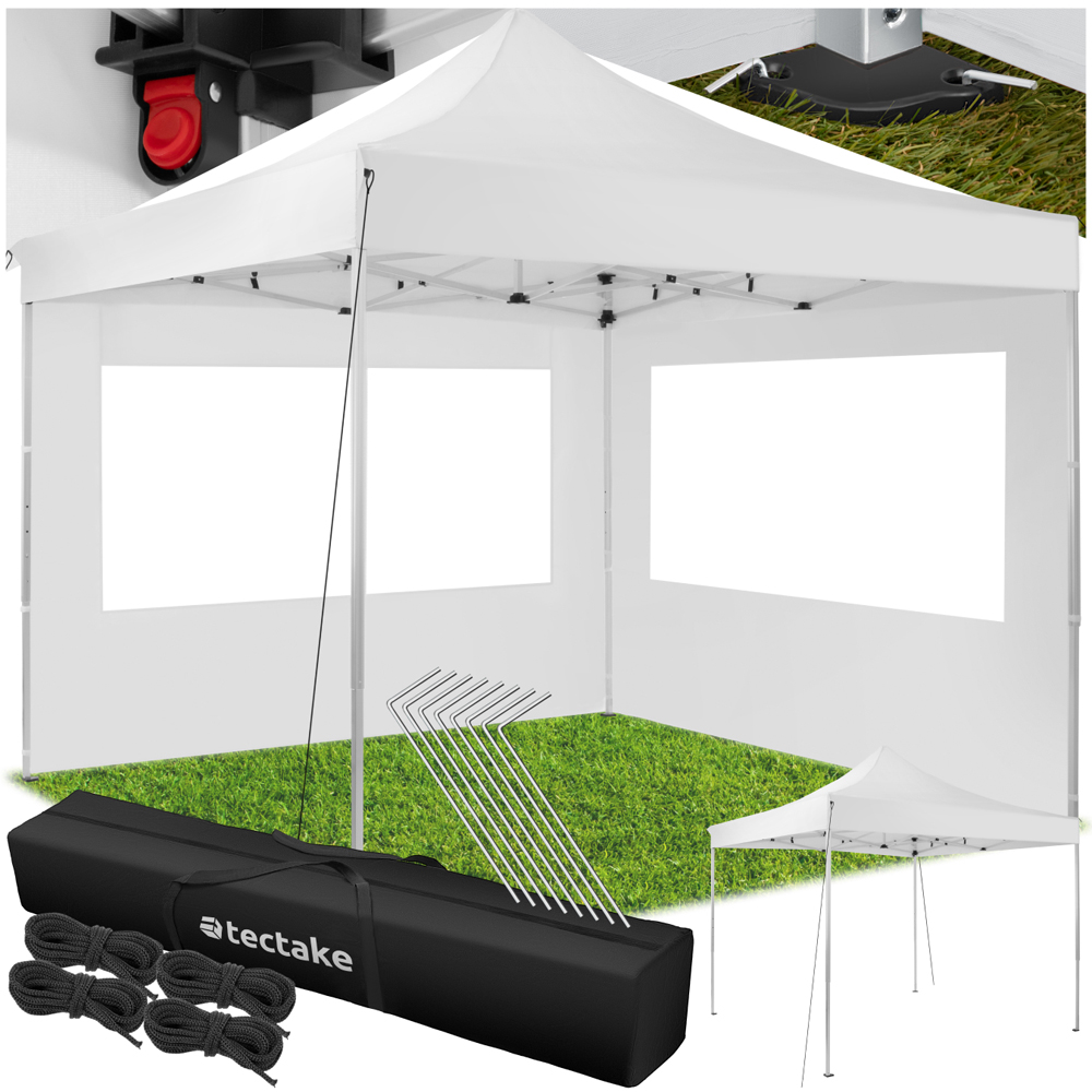 tectake Olivia 3 x 3m White Aluminium Frame Gazebo Image 2