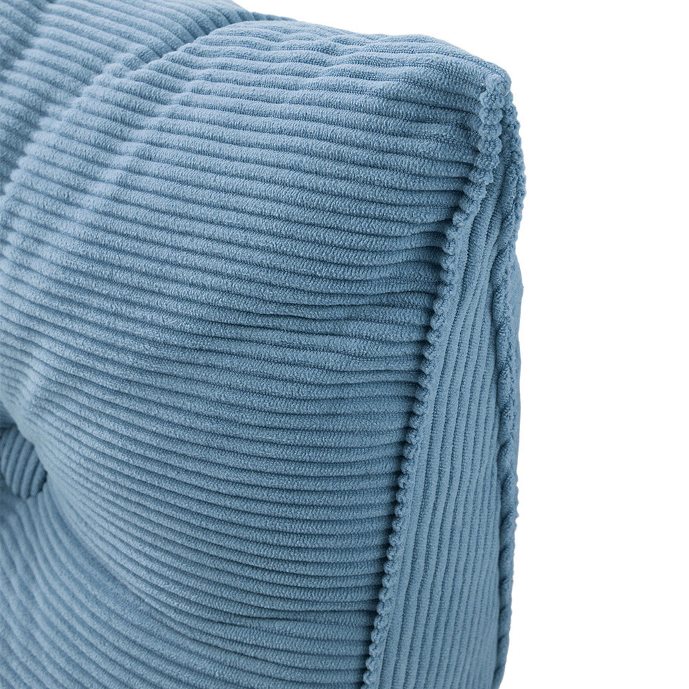 0802341 Living and Home Blue Corduroy Wedge Headboard Pillow with Side Pocket ...