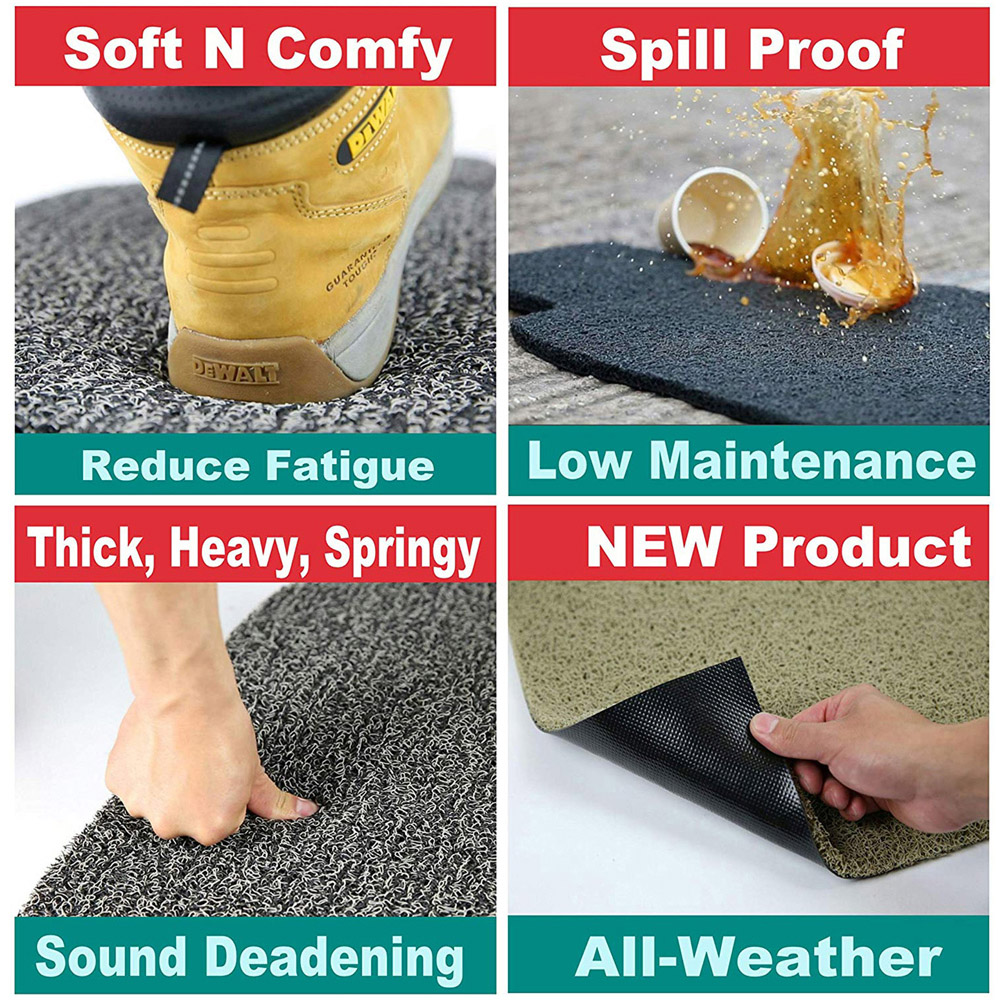 Oseasons Black Plain Doormat 75 x 44cm Image 4