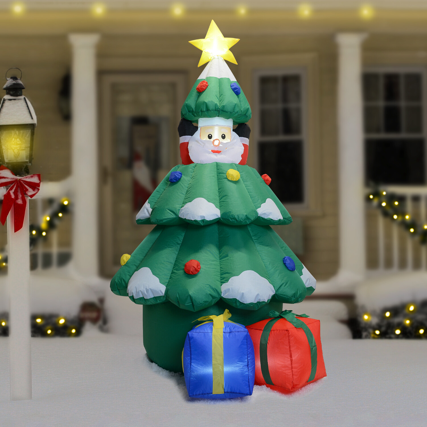 Inflatable Moving Santa Tree Green Image 1