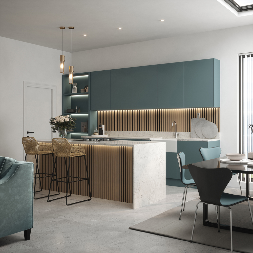 Tuscan Natural Oak PVC Wrapped Acoustic Wall Panel 240 x 60.8cm Image 9