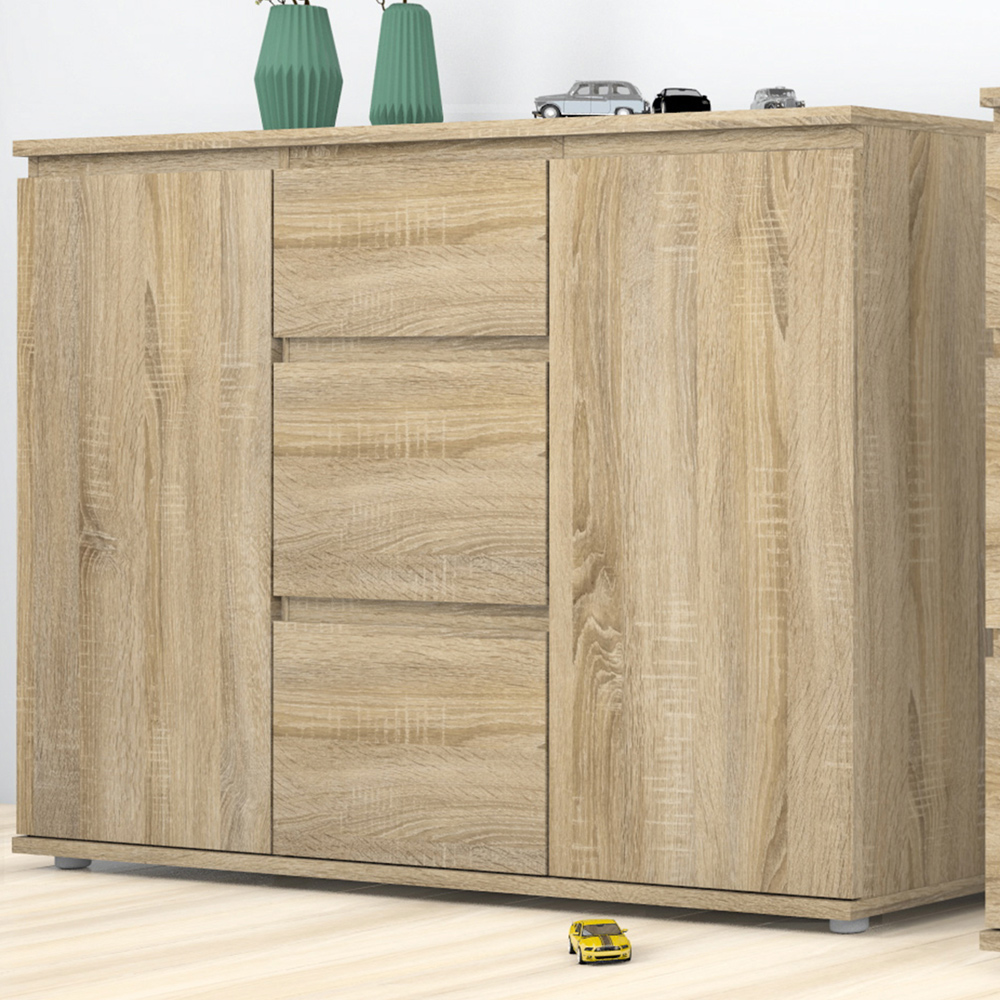 Florence 2 Door 3 Drawer Oak Sideboard Image 1
