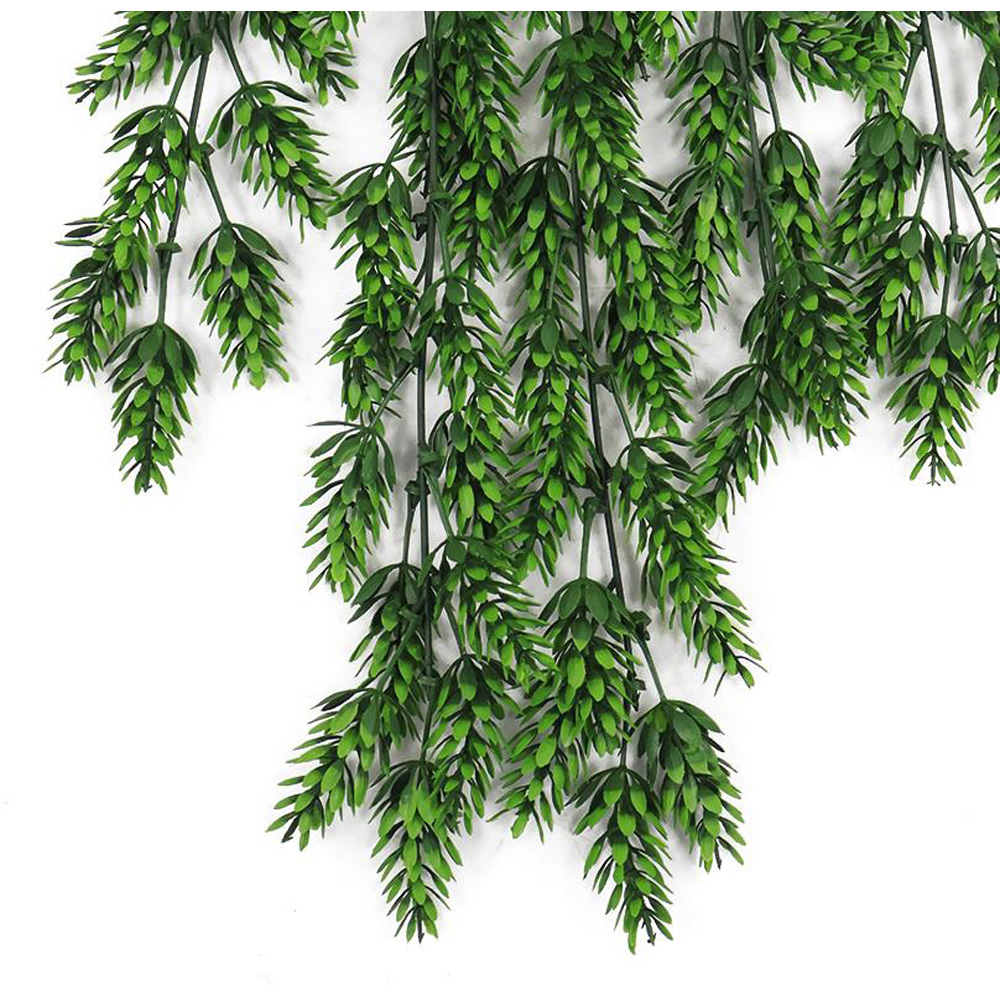 Leaf Clustered Fern Hanging Artificial Plant 4ft Image 3