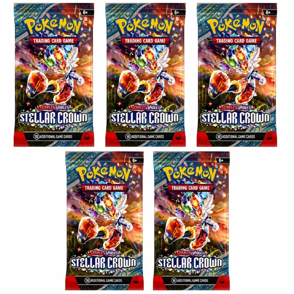 Pokemon TCG Scarlet and Violet Stellar Crown Booster Box 5 Pack Image 2