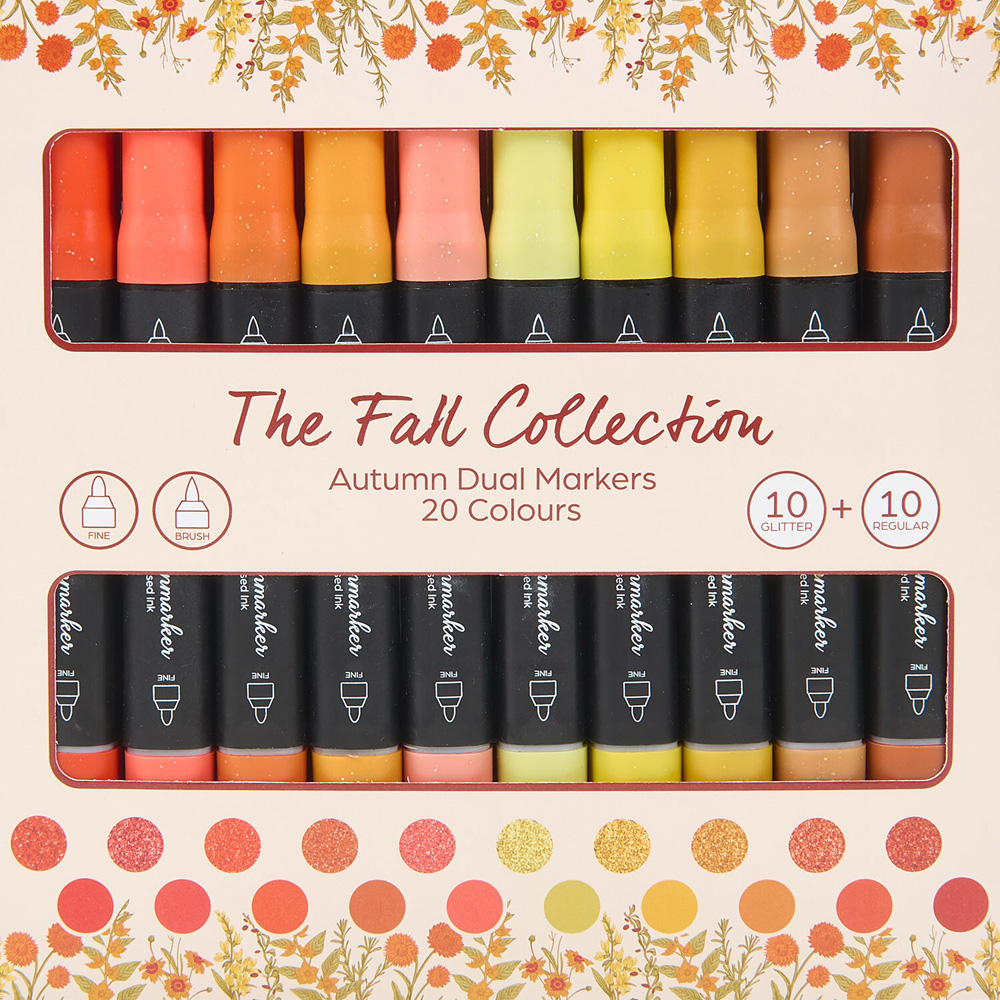 Pack of 10 Autumn Dual-Tip Markers Image 2