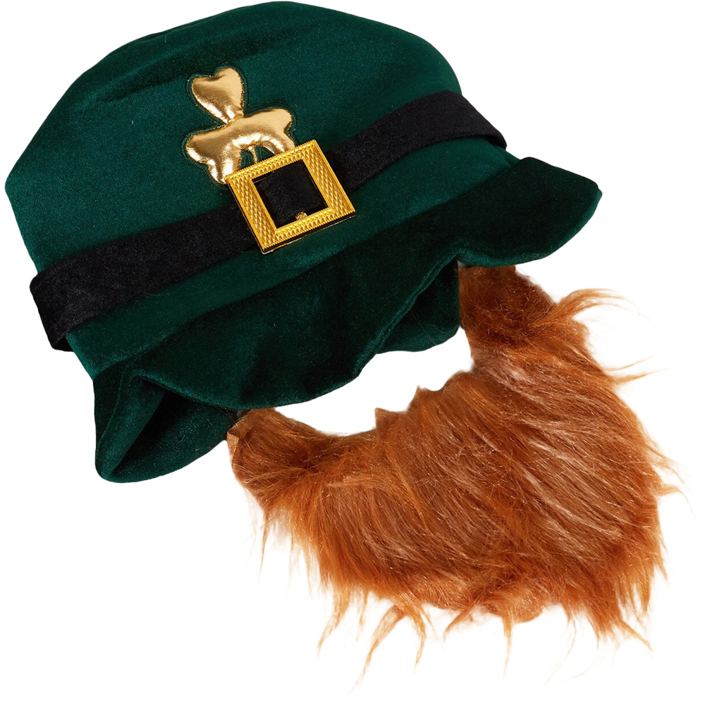 St. Patricks Hat with Beard - Green Image 2
