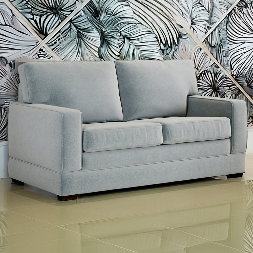 Jay-Be Urban 2 Seater Brushed Twill Sky Sofa Bed with e-Pocket Mattress Image 1