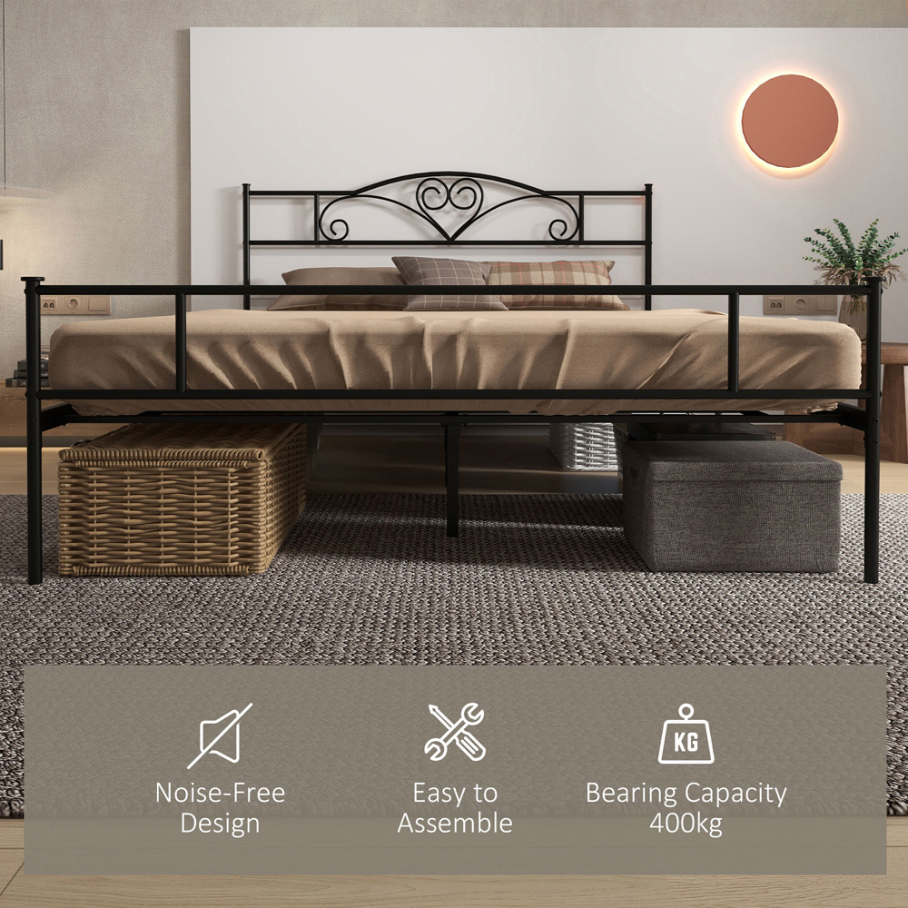 Portland King Size Black Bed Frame Image 5