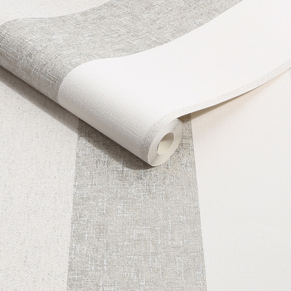 Superfresco Meadow Stripe Neutral and Gold Wallpaper Image 2