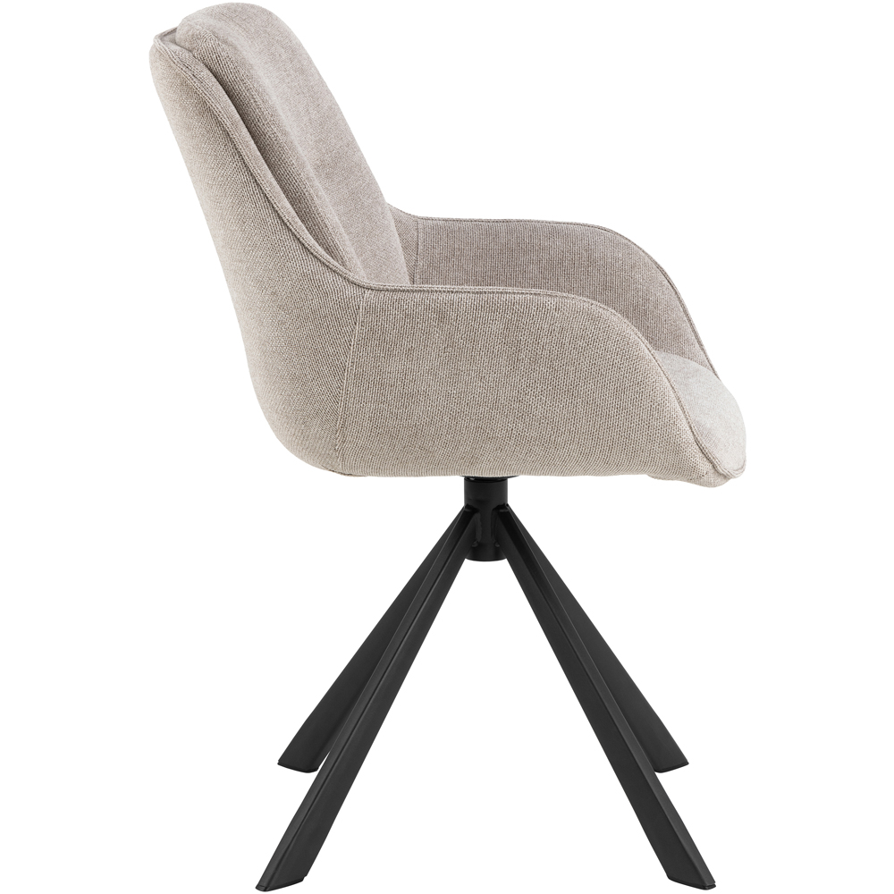 Florence Carrie Sand Swivel Dining Chair Set of 2 Image 4