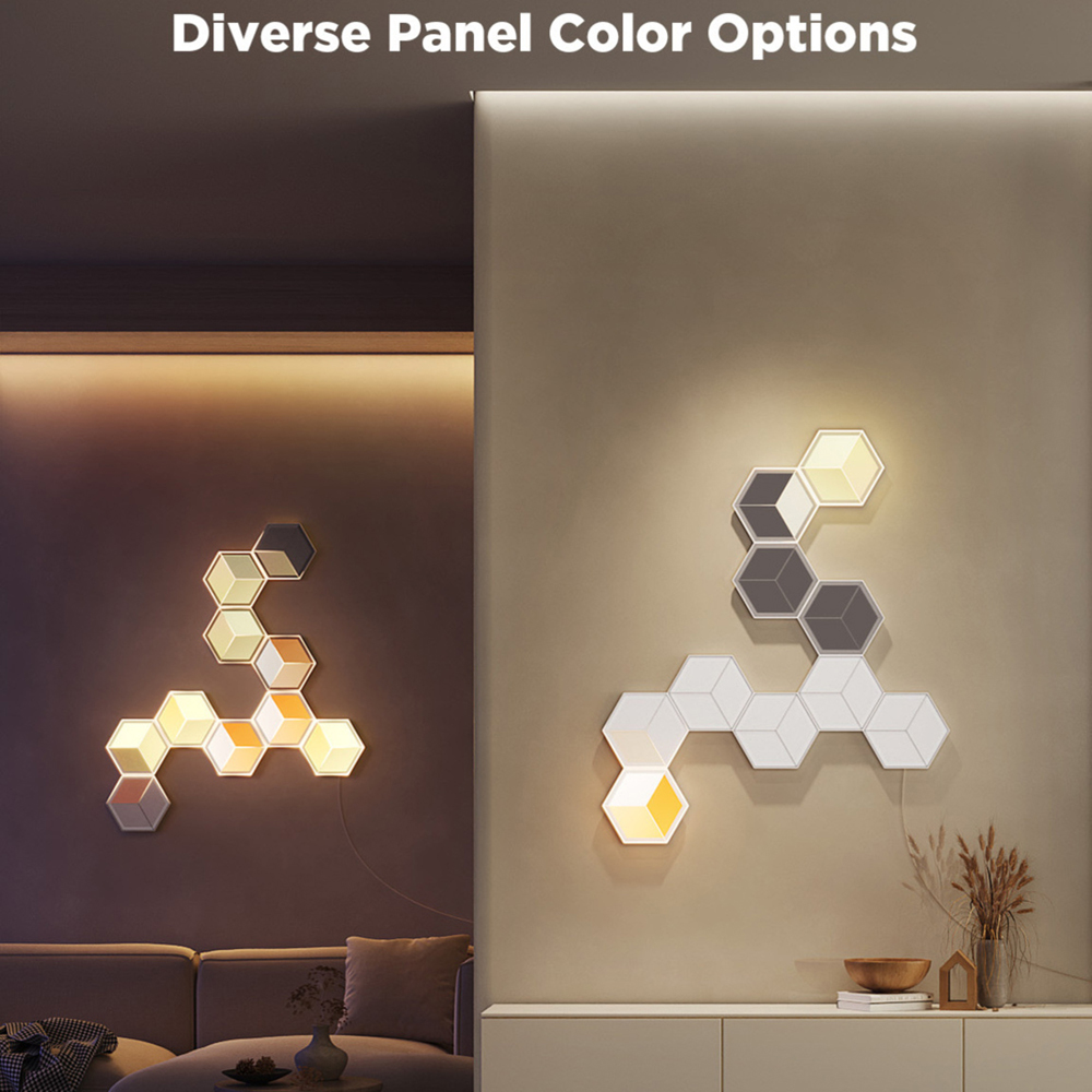 Govee Glide RGBIC LED Smart 3D Hexagon Ultra Light Panel Extension Image 8