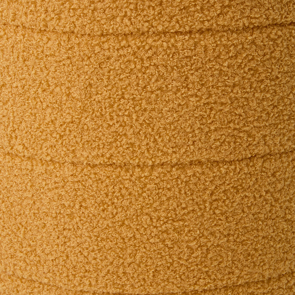Living and Home Mustard Yellow Teddy Fleece Tub Design Round Footstool Image 5