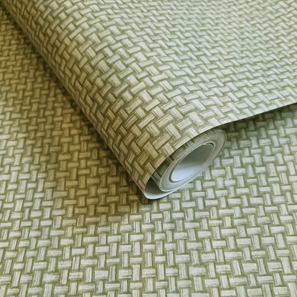 Holden Basket Weave Green Wallpaper Image 2