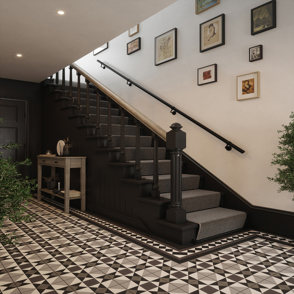 Forgeworks Matt Black Stair Hand Rail Kit 3.6m Image 8