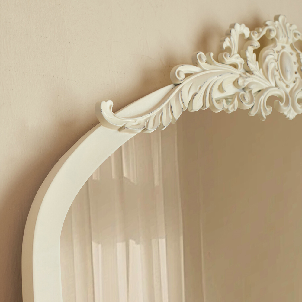 Ivory Valentina Ornate Mirror 75x183cm Image 5
