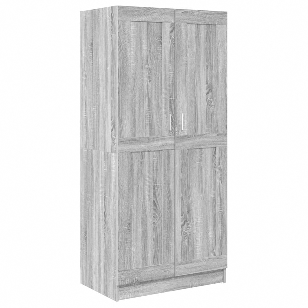 vidaXL 2 Door Grey Sonoma Wooden Wardrobe Image 2