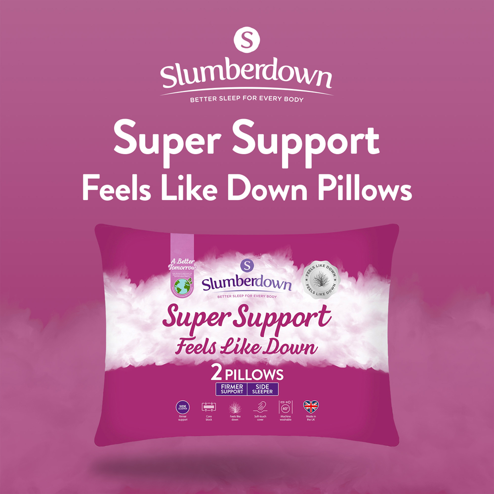 Slumberdown Feels like Down Super Support Pillow 2 Pack Image 6