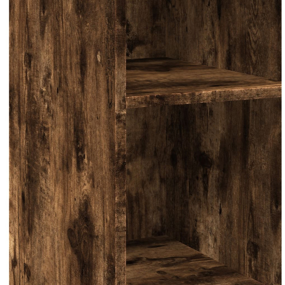 vidaXL 3 Shelf Smoked Oak Compact Sideboard Image 7