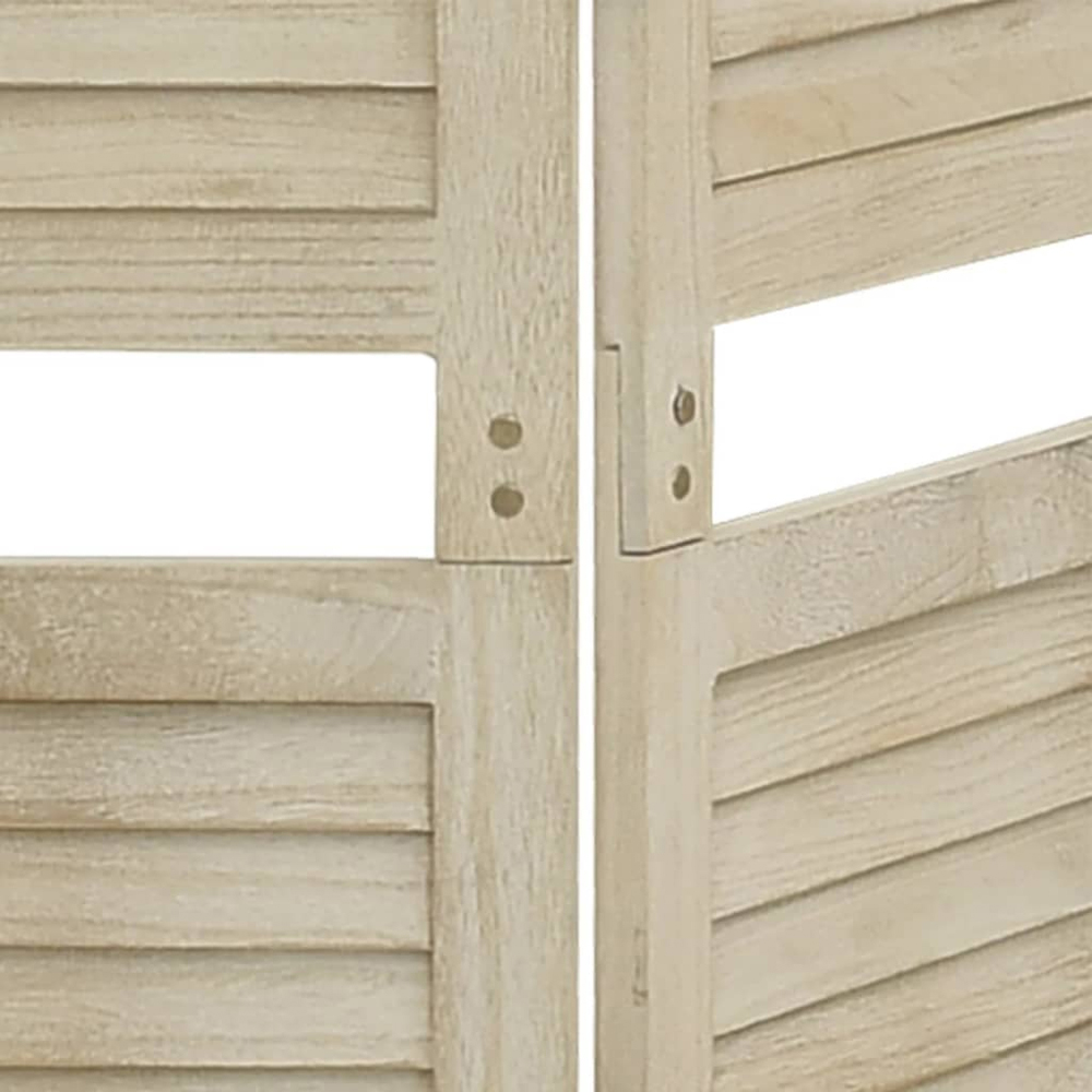 vidaXL Solid Paulownia Wood 5 Panel Room Divider 175 x 165cm Image 5