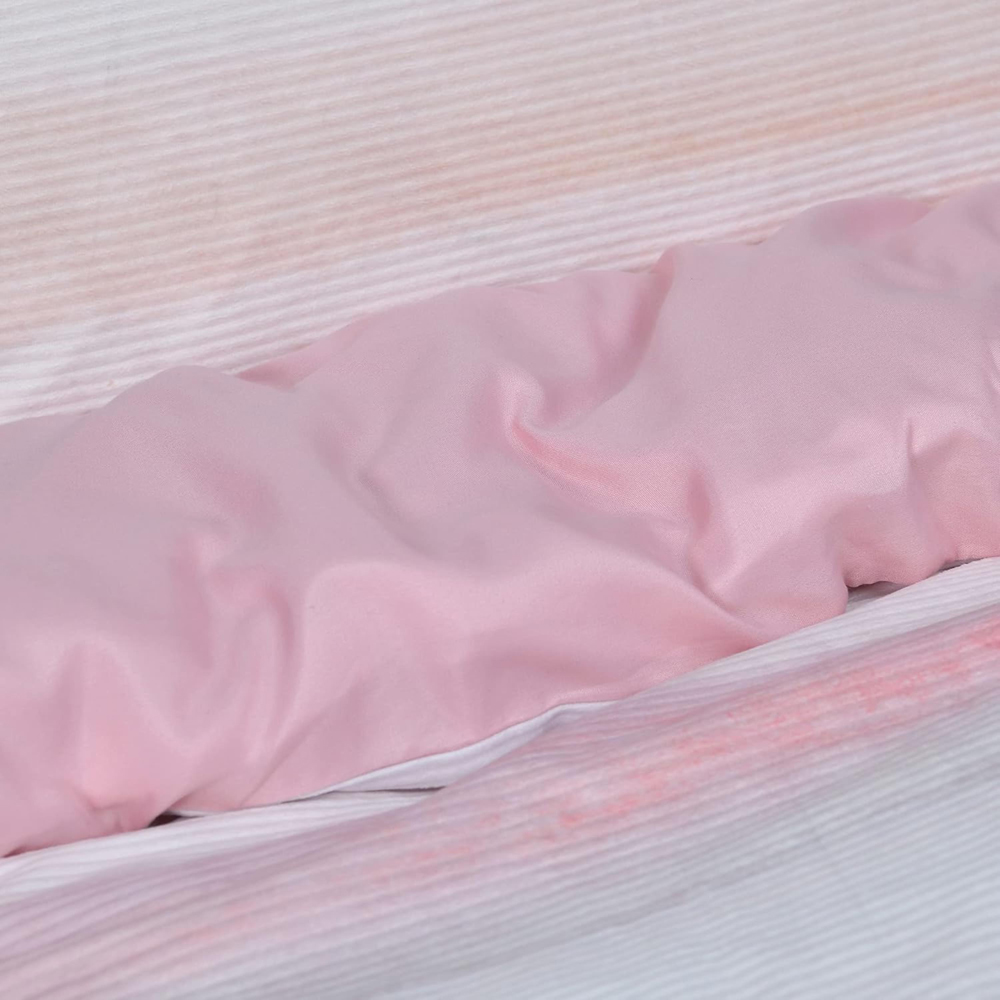 Smart Living Double Blush Pink Ribbed Velvet Duvet Cover Set Image 4