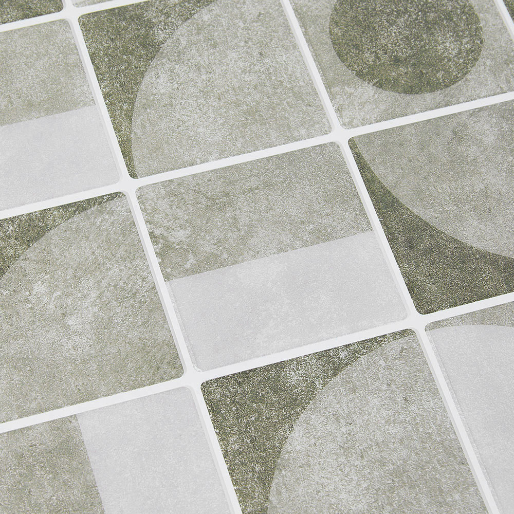 Living and Home Geometric Retro Camel Peel and Stick Wall Tile Sticker 10 Pack Image 3