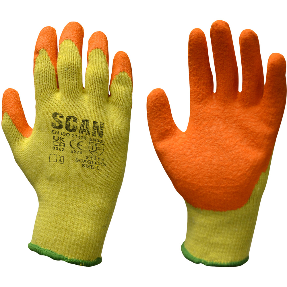 Scan Size 8 Knitshell Latex Palm Gloves 12 Pack Image 1
