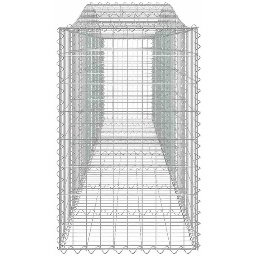 vidaXL Silver Galvanised Iron Arched Gabion Basket 400 x 50 x 80/100cm 7 Pack Image 3
