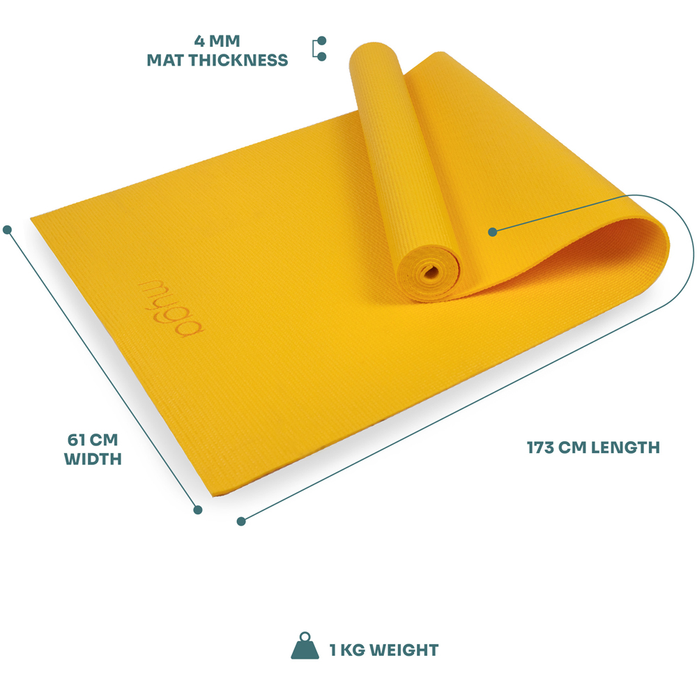Myga Mustard Entry Level Yoga Mat Image 4