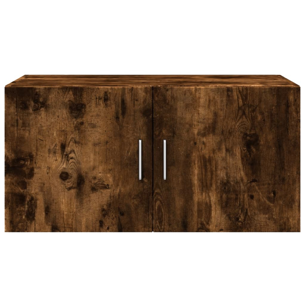 vidaXL 2 Door Smoked Oak Wall Cabinet Image 4