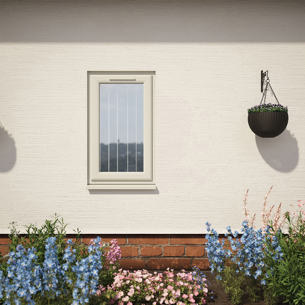 Crystal Agate and White Top Hung Opener Obscure Triple Glazed Window 610 x 1040mm Image 4