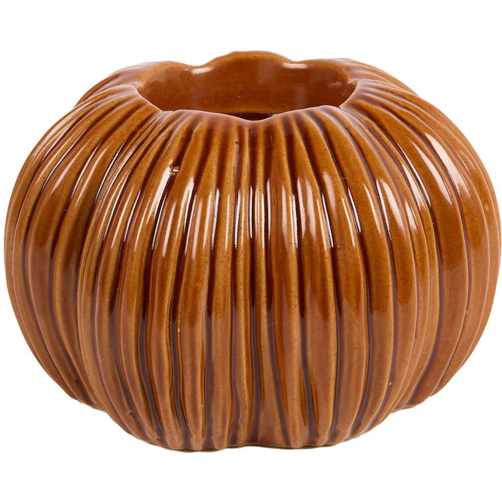 Ceramic Pumpkin Tealight Holder Image 5
