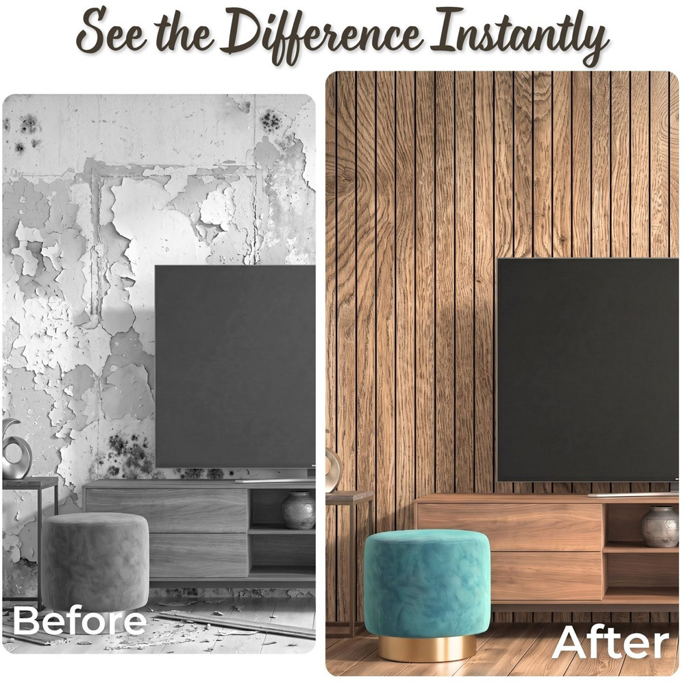 Walplus Rustic Pine Wood Grain Texture Wall Sticker 260 x 40cm Image 7