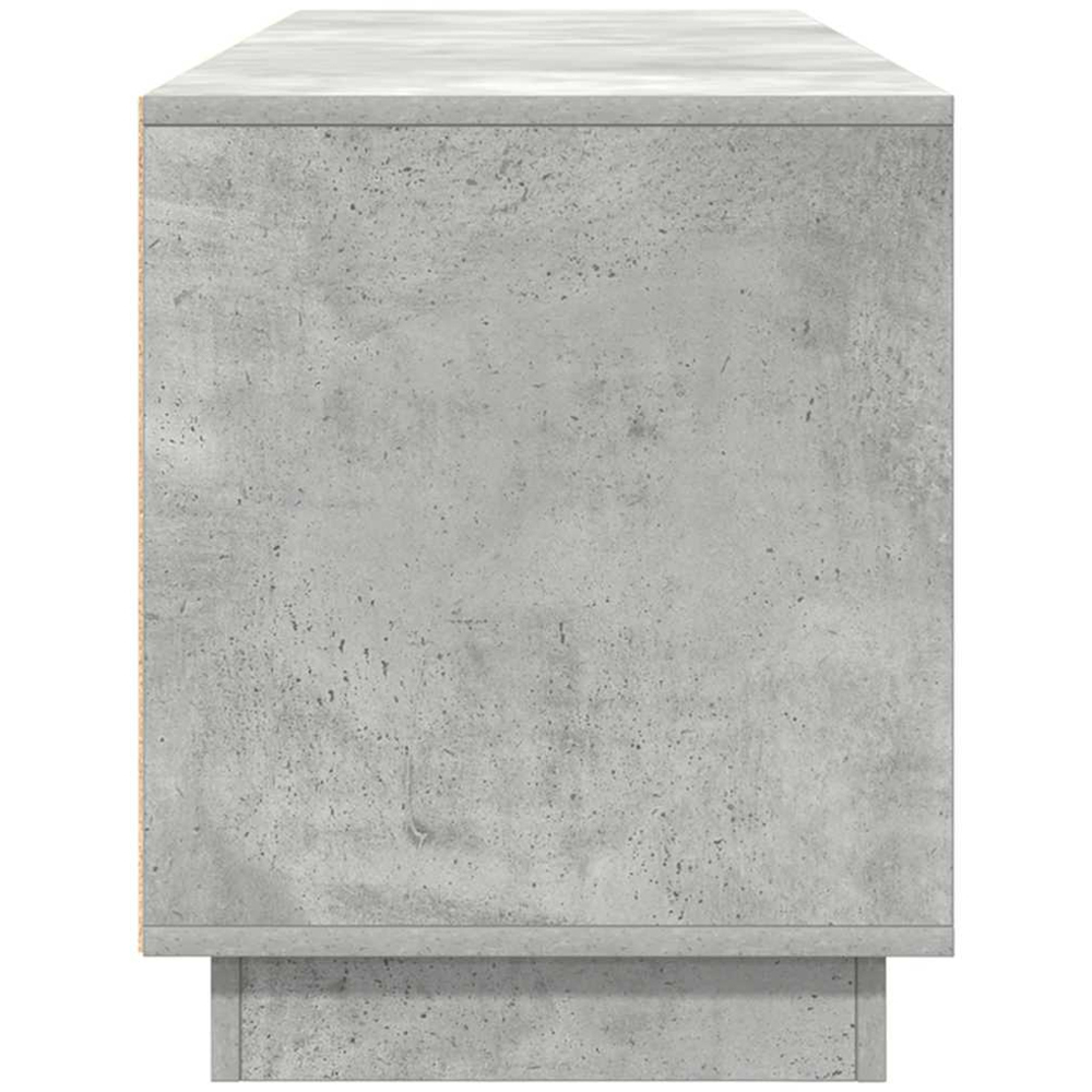 vidaXL 4 Door 2 Shelf Concrete Grey TV Cabinet with LED Lights Image 7