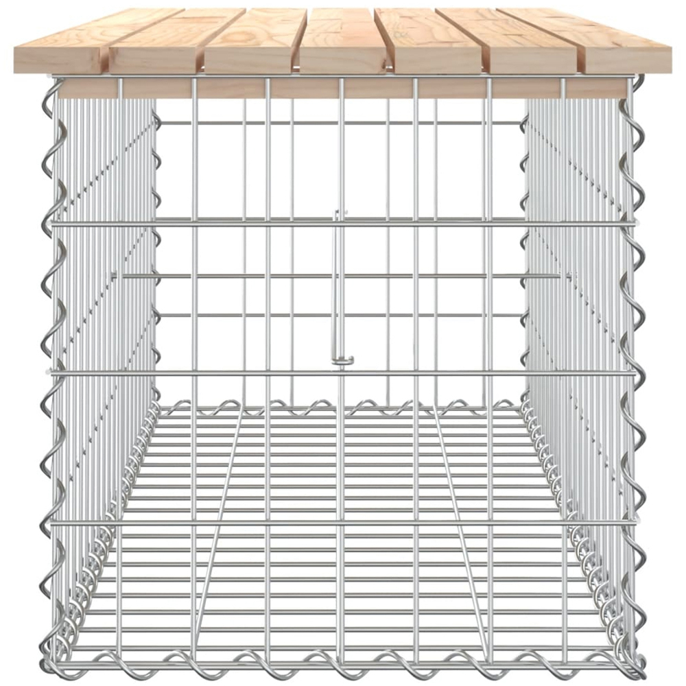 vidaXL Natural Solid Pine Wood Gabion Design Garden Bench 103 x 44 x 42cm Image 3