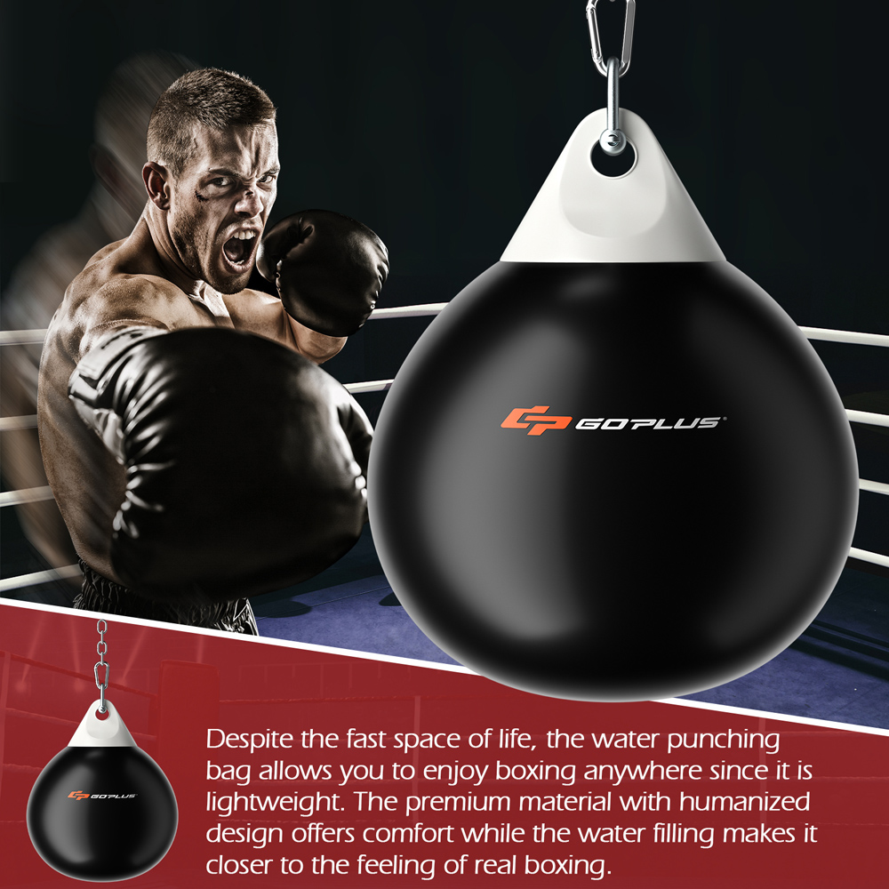 Costway Black Water Punching Bag with Water Injector Image 8