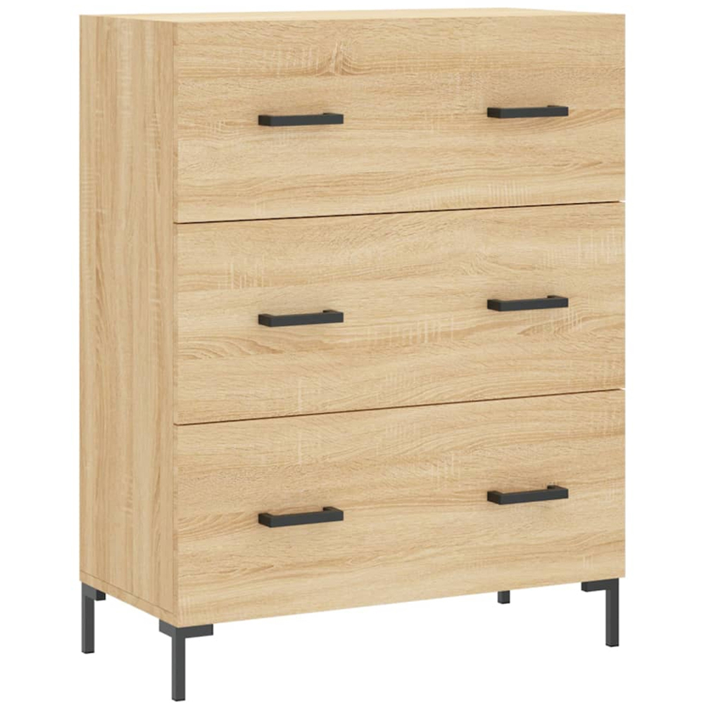 vidaXL 3 Drawer Sonoma Oak Highboard Image 2