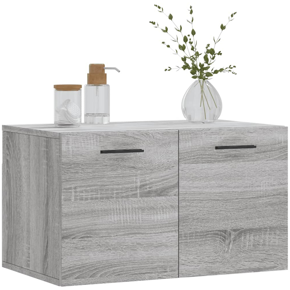 vidaXL 2 Door Grey Sonoma Oak Wall Cabinet Image 3