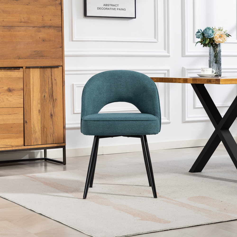 Artemis Home Ashley Set of 2 Teal Dining Chairs Image 3