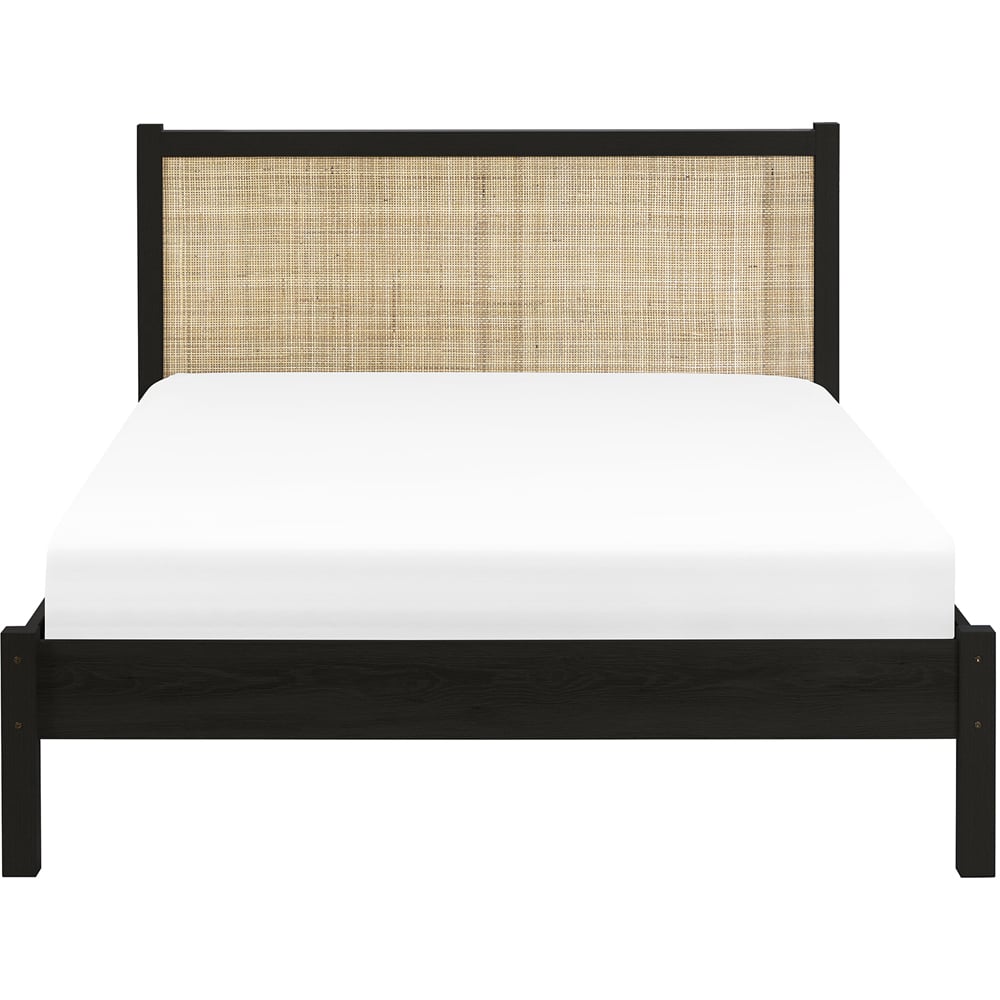 Julian Bowen Padstow Rattan King Size Black Bed Frame Image 3