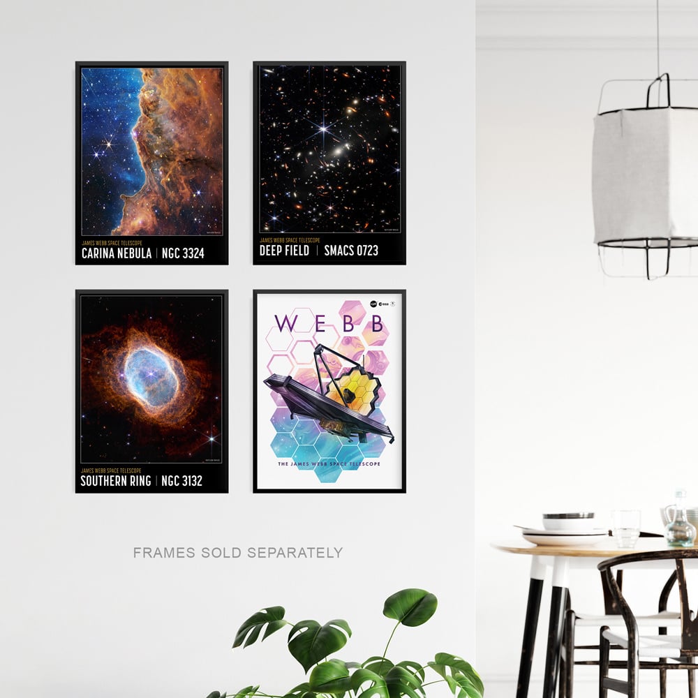 Artery8 NASA James Webb Space Telescope Deep Field Wall Art Prints 30 x 41cm 4 Pack Image 3