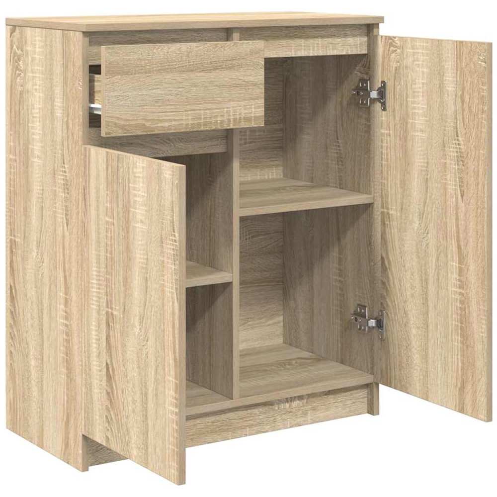 vidaXL 2 Door Single Drawer Sonoma Oak Sideboard Image 4